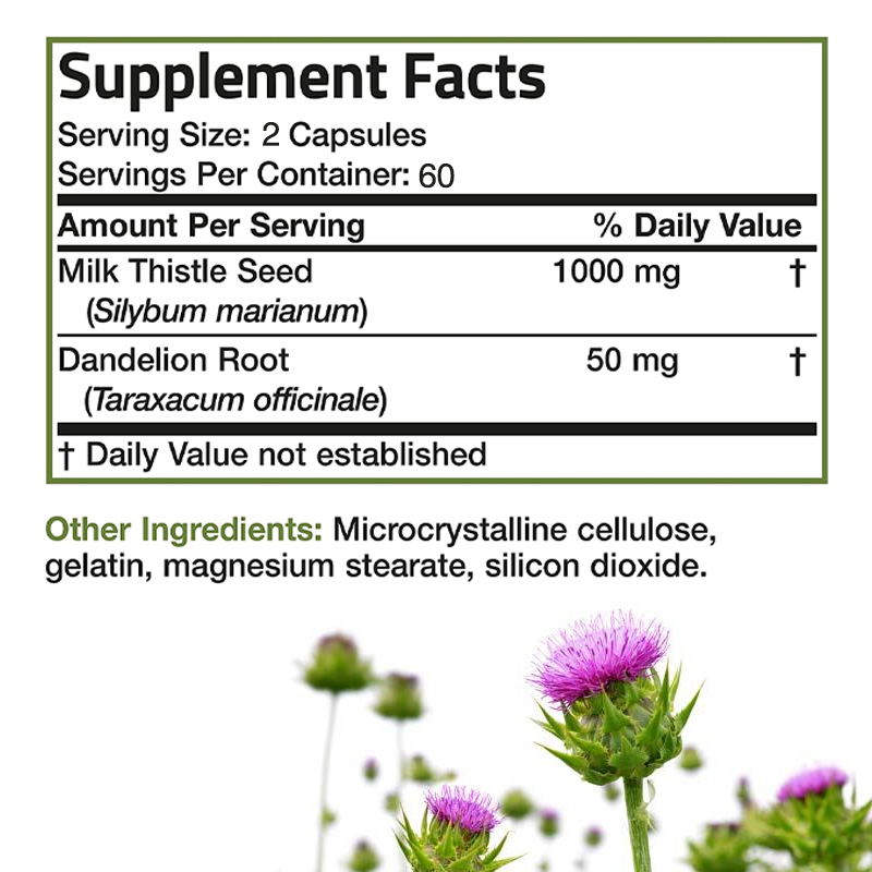 Milk Thistle Silymarin - Premium Milk Thistle Supplement 1000mg Silymarin