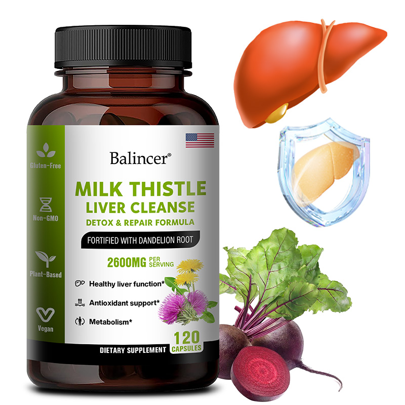 Milk Thistle Silymarin - Milk Thistle Extract Capsules with Dandelion