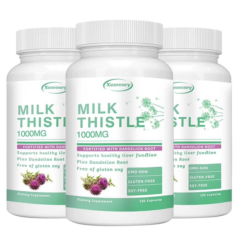 Milk Thistle Capsules 1000mg - - Milk Thistle Silymarin ulasan dan harga
