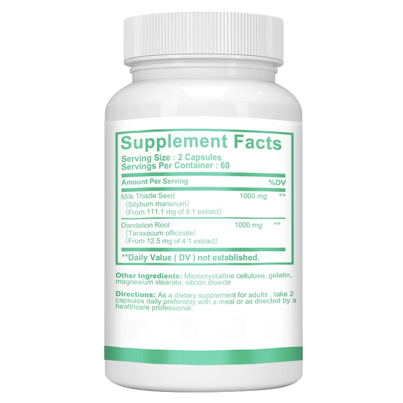 Milk Thistle Capsules 1000mg - - Milk Thistle Silymarin ulasan dan harga