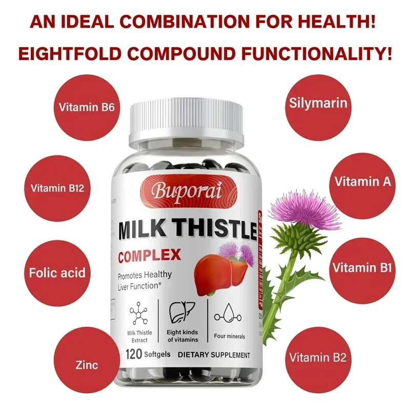 Milk Thistle Capsules - for Li - Milk Thistle Silymarin ulasan dan harga